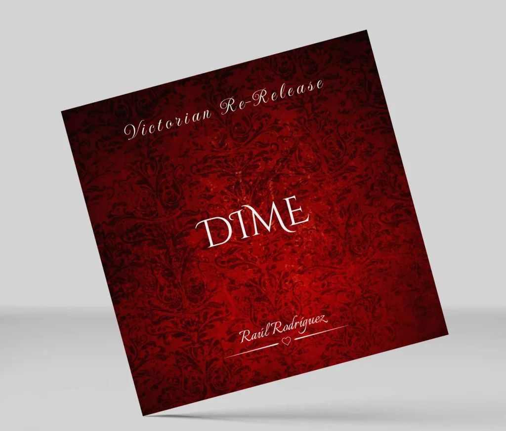 Mockup de presentación para la carátula del single Dime Victorian Re-Release 2024 del artista Raúl Rodríguez