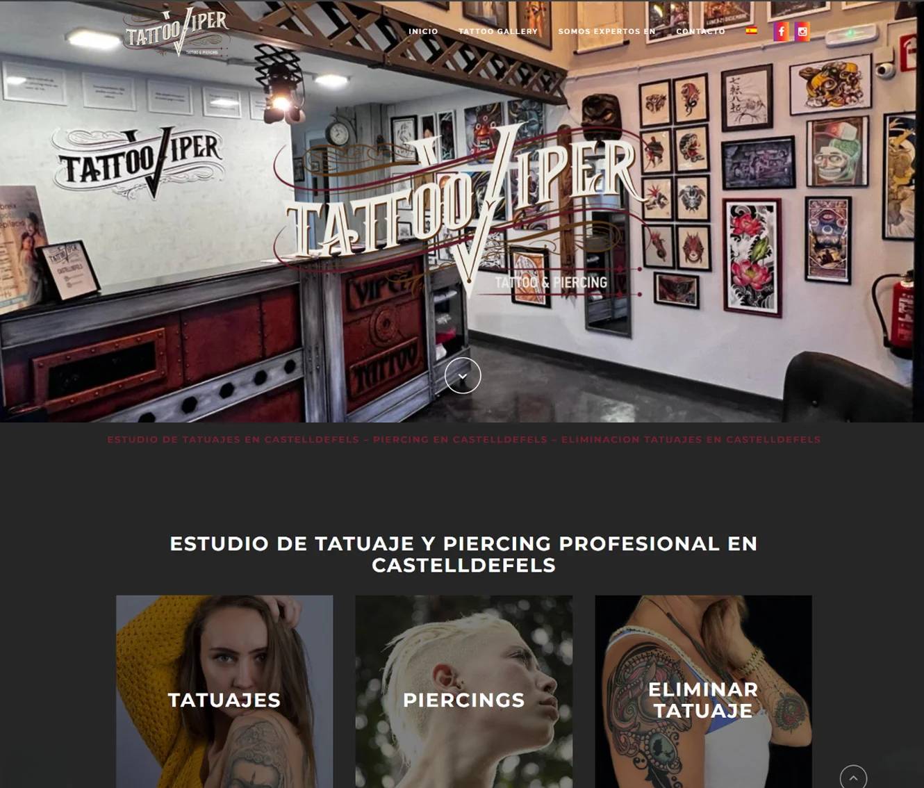 Diseño y desarrollo web - Salon Tattoo